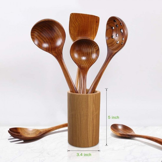 Wooden Utensil Holder